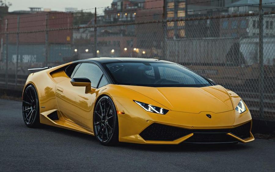 Lamboghini Huracan LP610-4 Giallo Evros by Exclusive Auto Spa on ADV.1 Wheels (ADV10 M.V2 CS) '2018